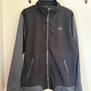 The North Face Kadet Men’s Full-Zip Jacket in black and gray.